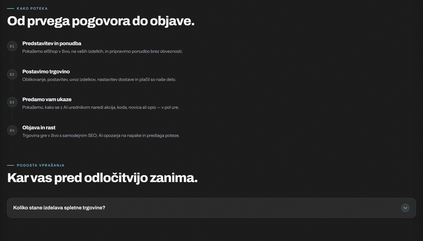 Gradnik Koraki: oštevilčeni koraki v navpičnem zaporedju, povezani s črto