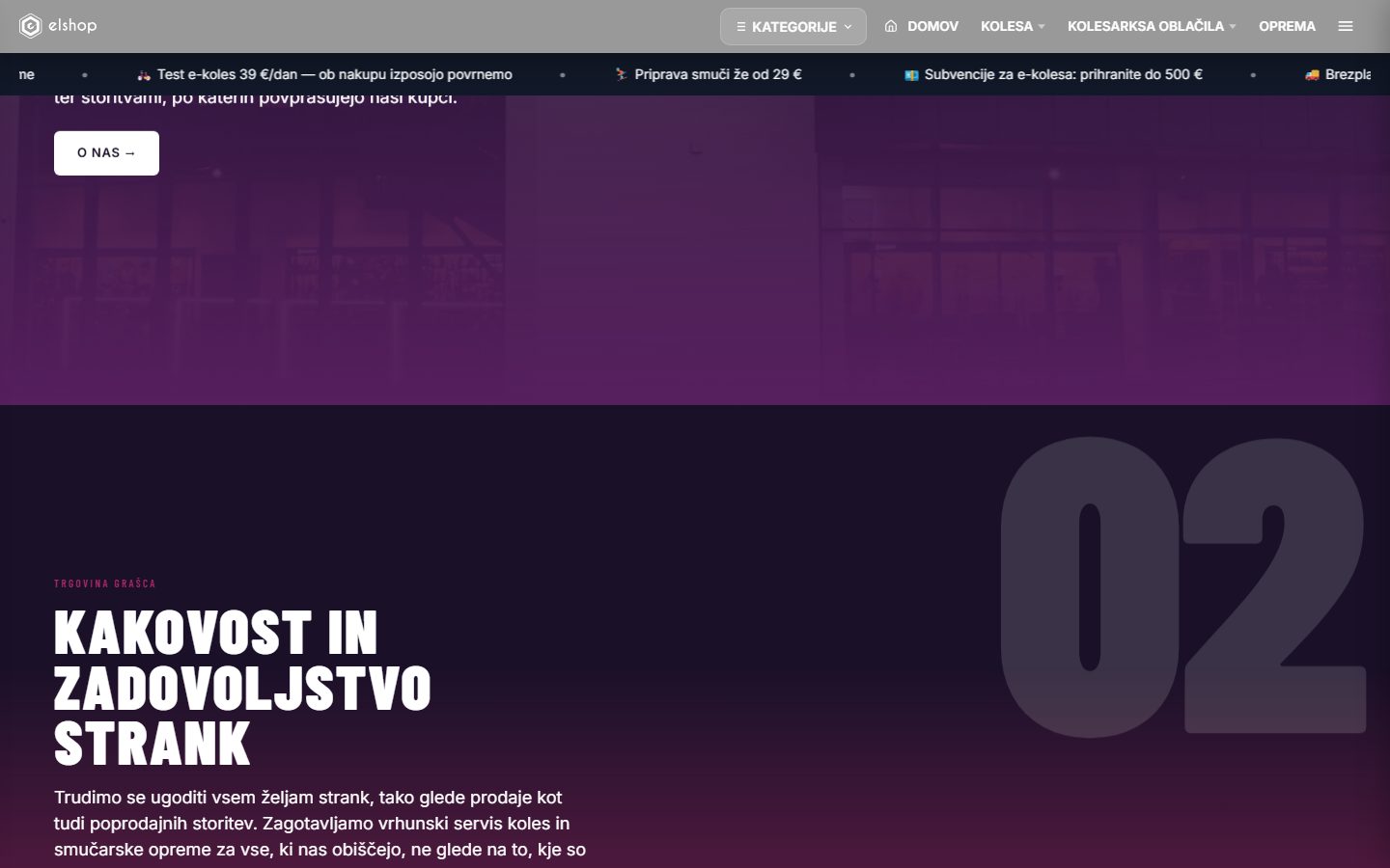 Pripete pasice v živo: pasica 02 z veliko okrasno številko zdrsne čez prvo pasico